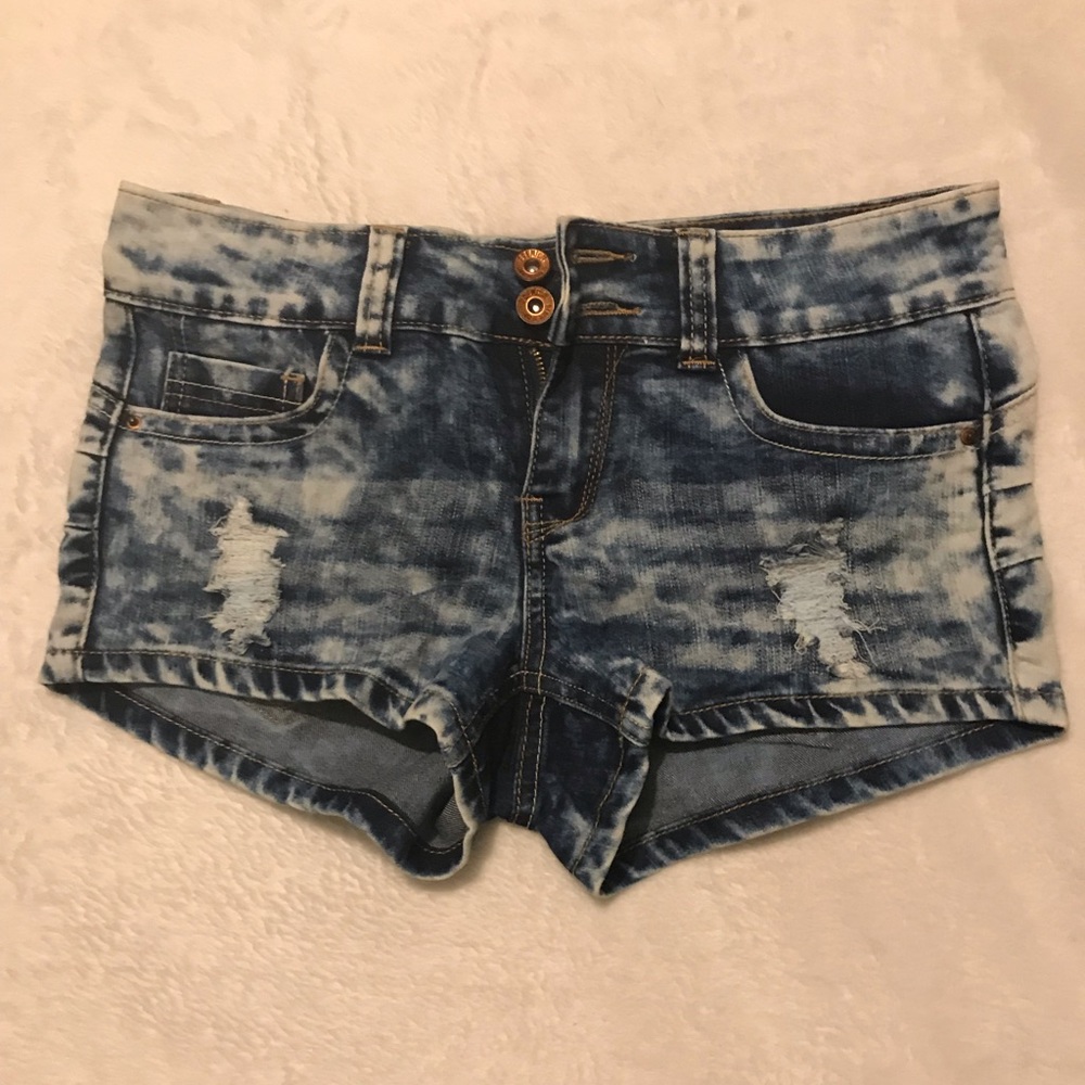Elite Jeans distressed shorts stonewash